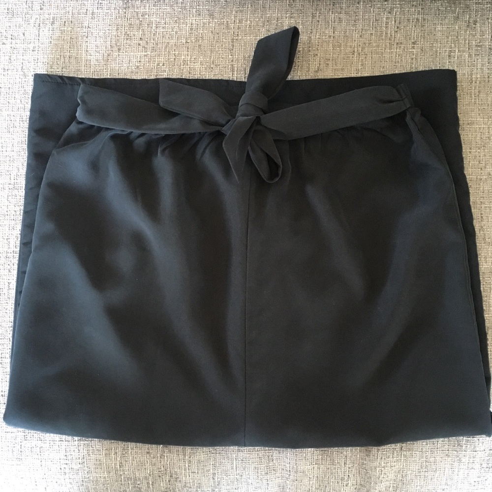 American Apparel classic midi skirt with tie front